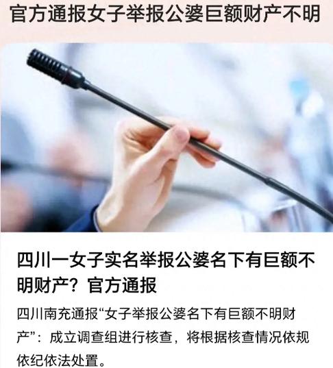 官方谈女子举报公婆资产近亿，官方谈女子举报公婆资产近亿的视频