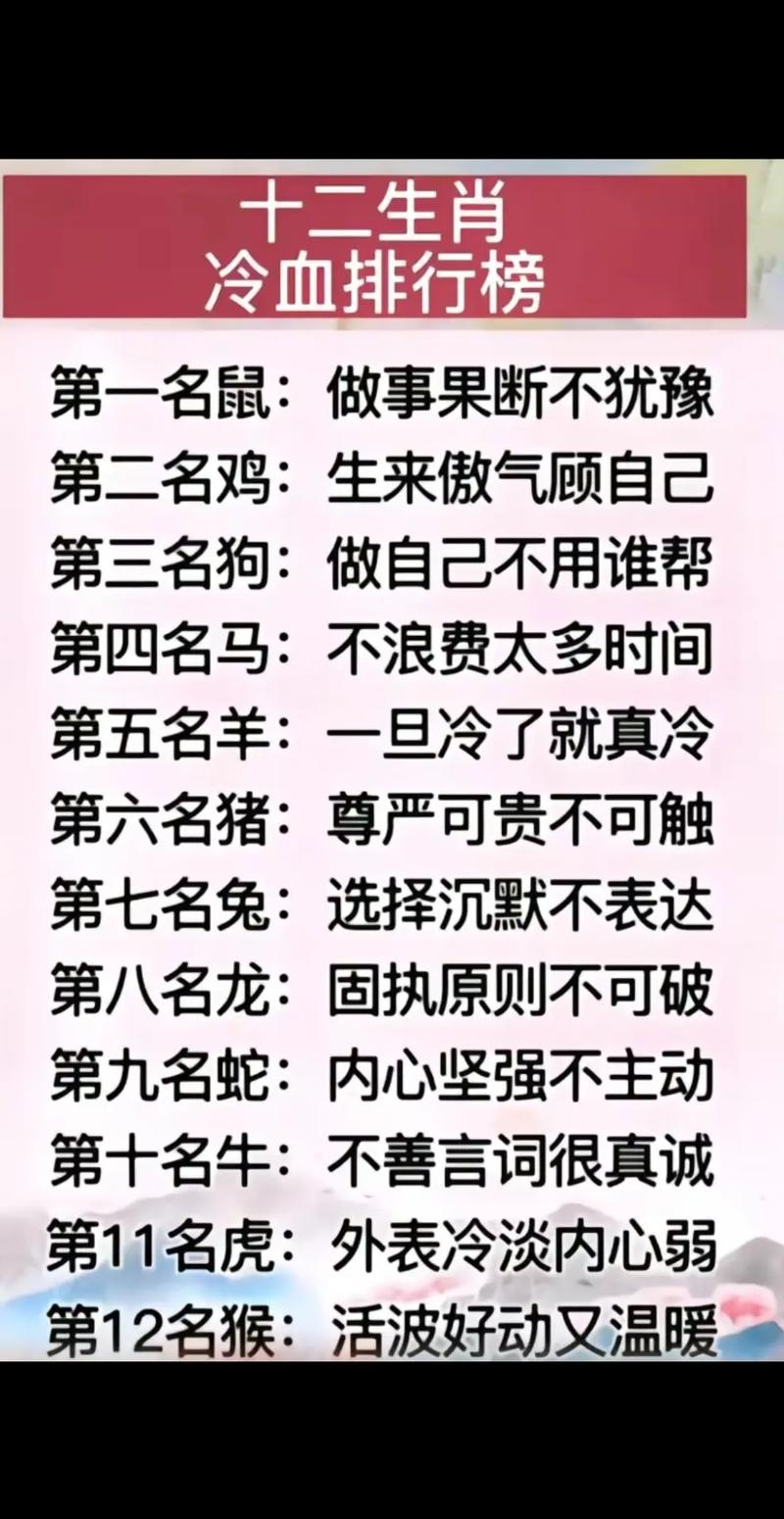 冷血狠毒是什么生肖，冷血狠毒是什么生肖动物